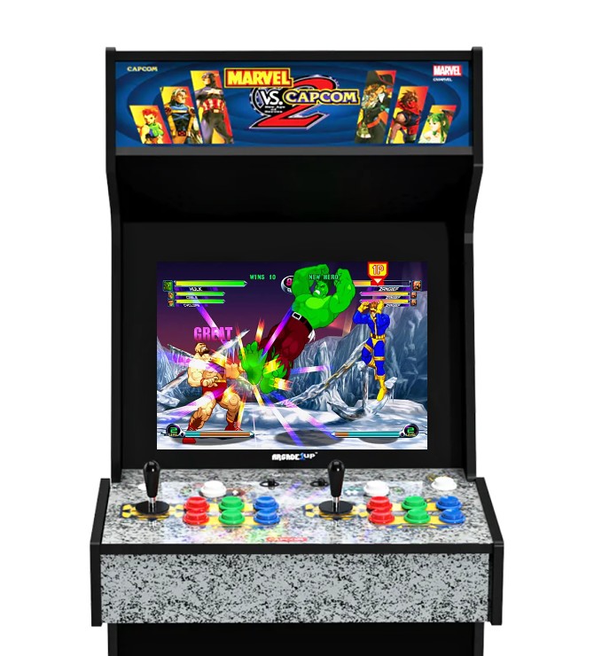 Recenze arkdov kabinet Arcade1up Marvel vs Capcom 2