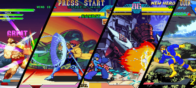 Nejlepší hry na herním automatu Arcade1up Marvel vs Capcom 2