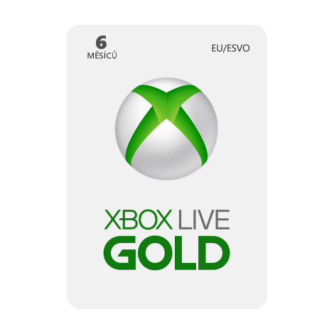 Microsoft Xbox Live Gold 6 měsíců